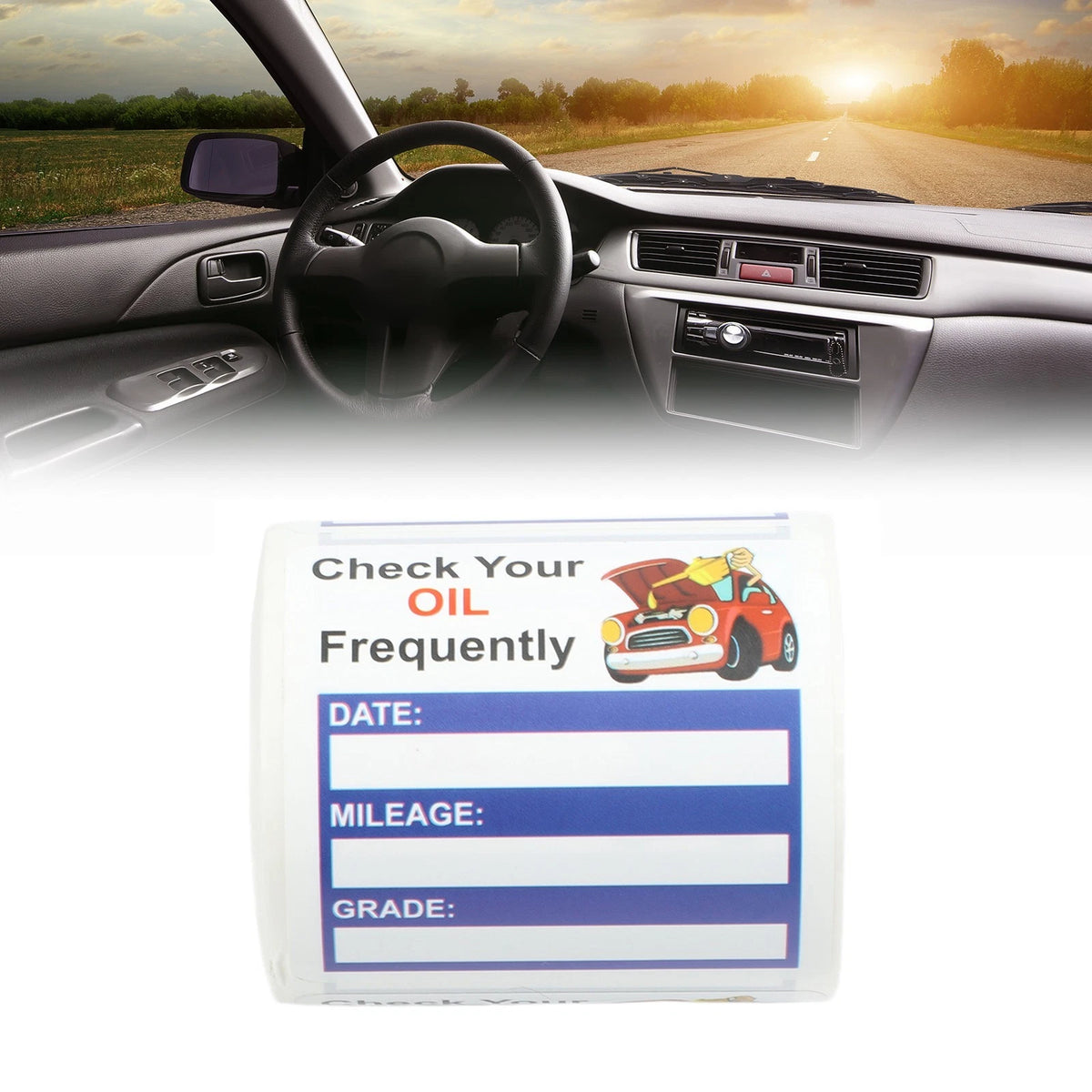 150PCS Car Oil Change Stickers for Maintenance Tracking