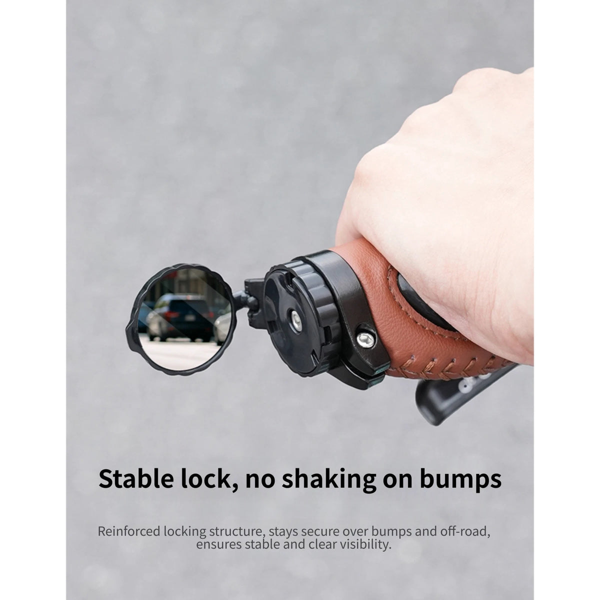 Stable Lock Rearview Mirror for 21-22mm Bike Handlebars (360 Adjustable)