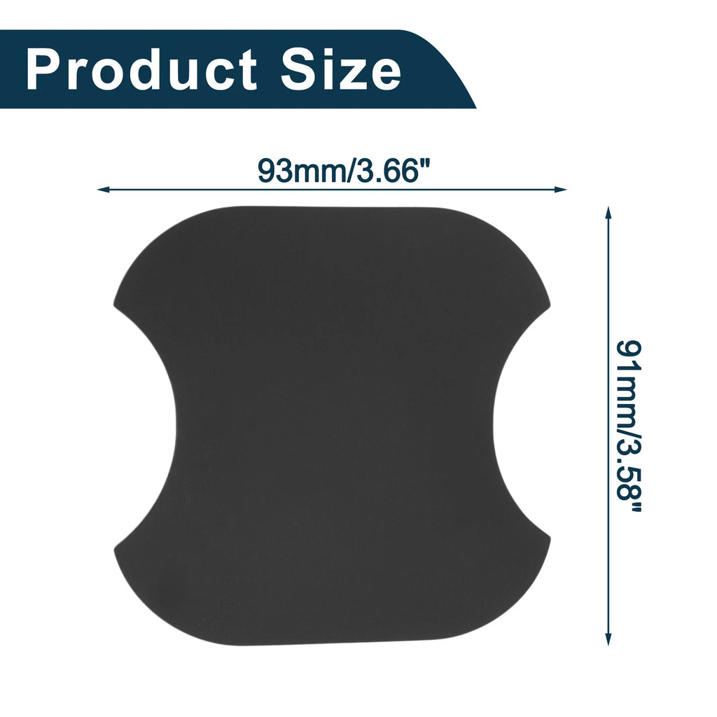 Car Door Handle Scratch Protector for Universal Vehicles (91x93mm, Matte Black)