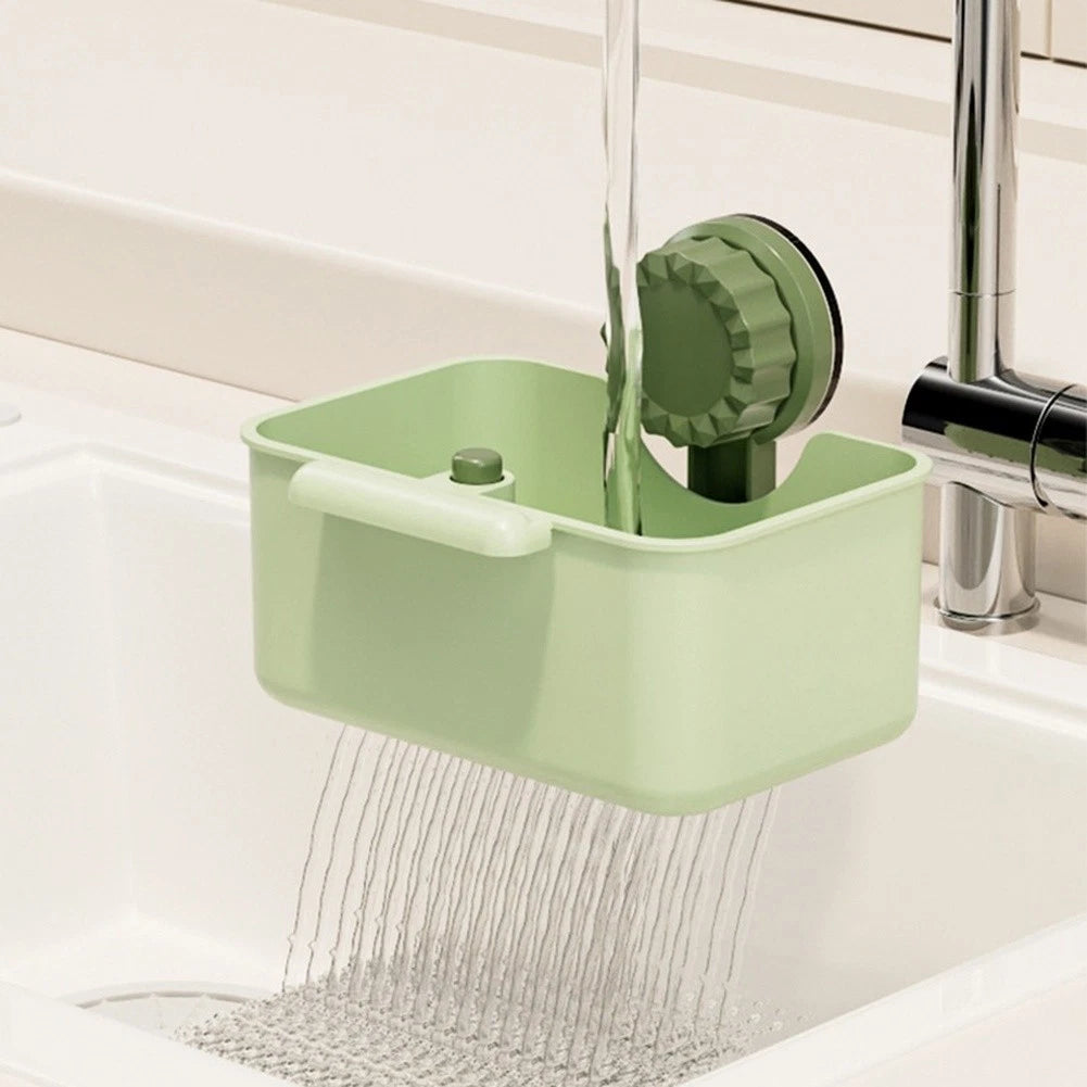 Rotating Suction Drain Basket for Kitchen Sink (One Touch Bottom Opening)