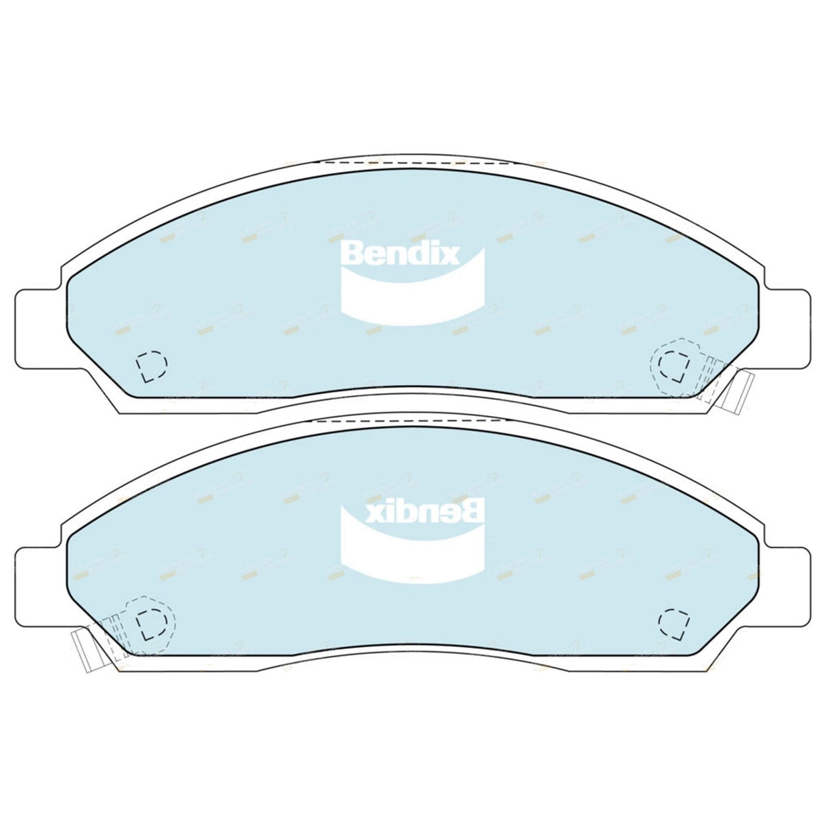 Set of 4 Bendix Front Disc Brake Pads for Isuzu D-Max TFR85 TFS85 (2008–2020)