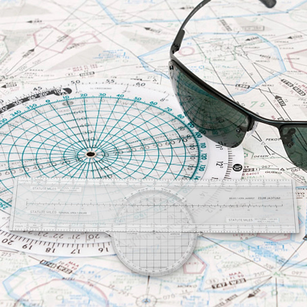 Aeronautical Slide Rule with Maps & Terminal Area Info