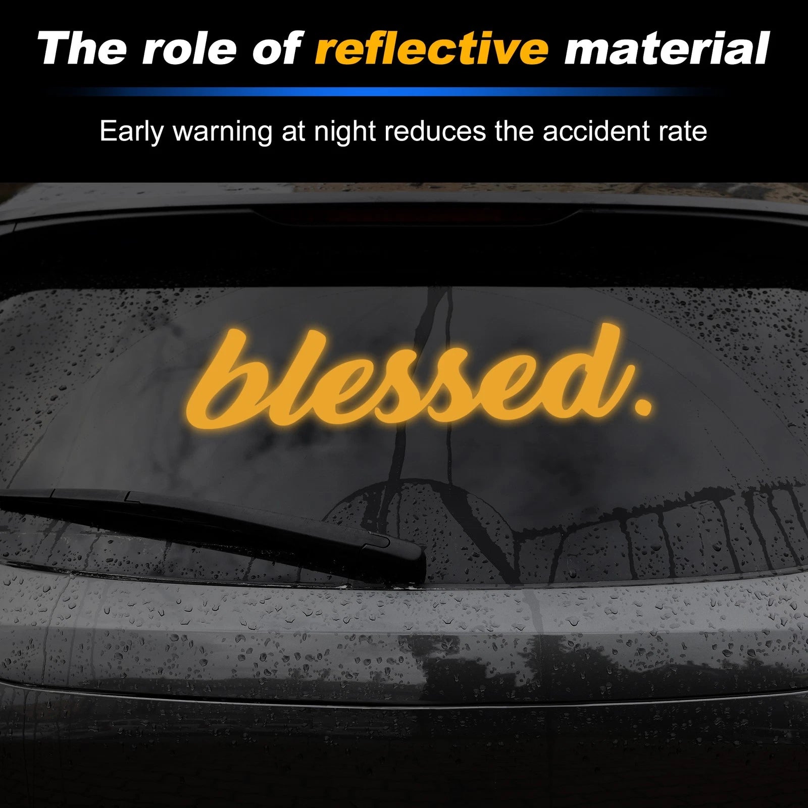 Reflective Bumper Decal for - Yellow, Personalized