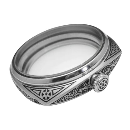 Watch Case Movement for ETA 6497 6498 (47mm, Stainless, Black Pattern)
