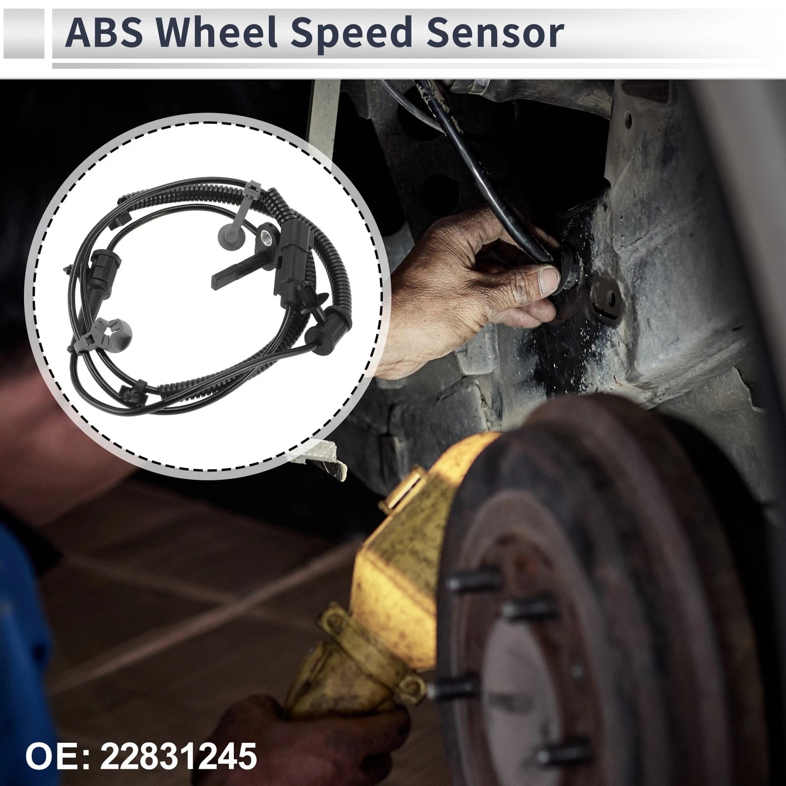ABS Wheel Speed Sensor Replacement Rear Left for Chevrolet Malibu (2013–2015)