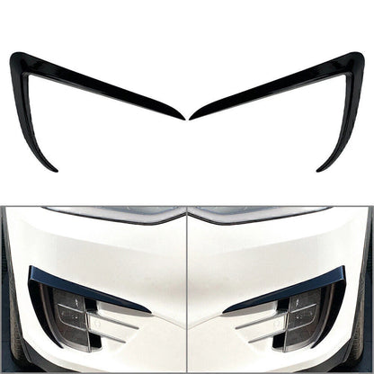 2X Fog Light Eyebrow Cover Trim for Tesla Model X (2015–2020) Black