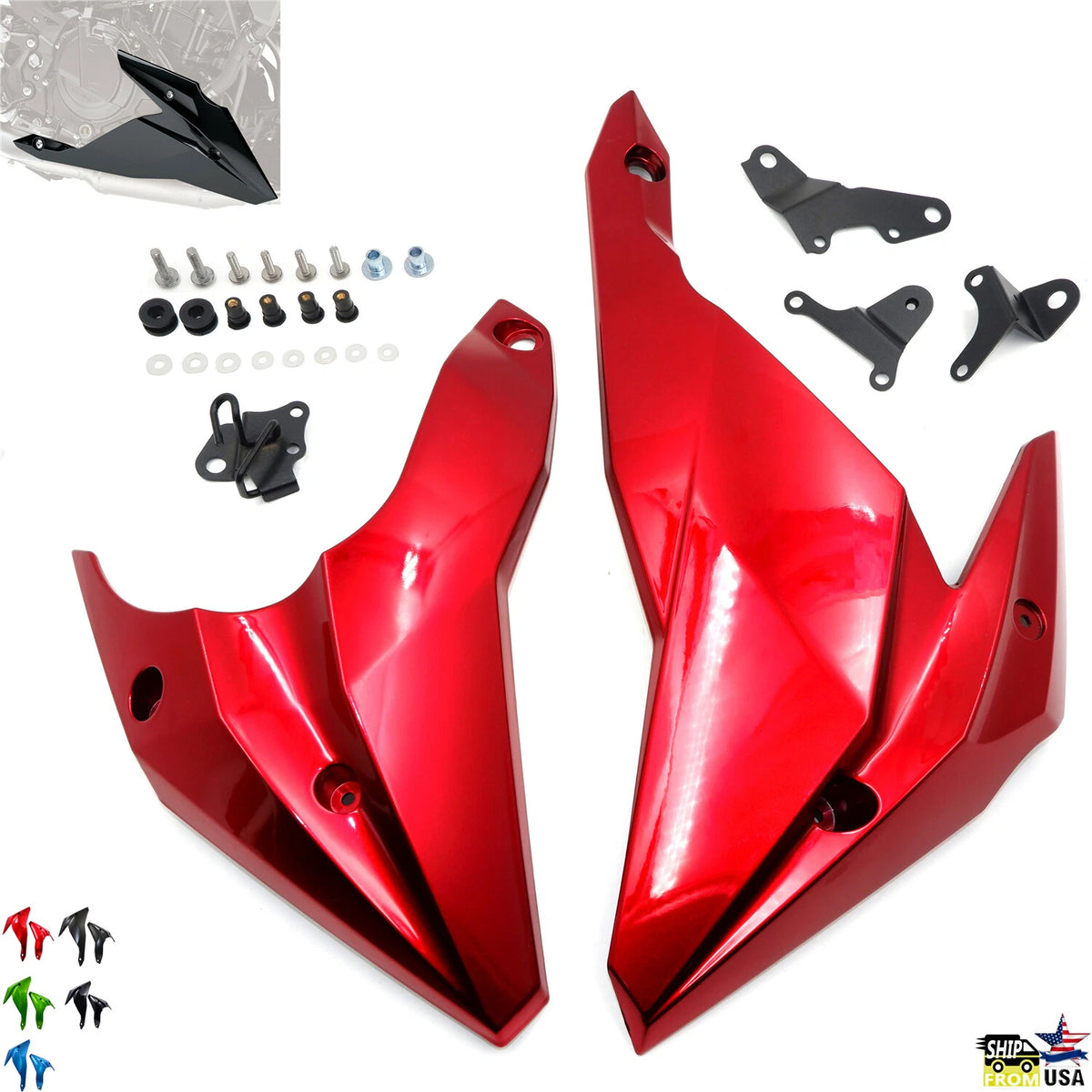 Set of 1 Engine Panel Belly Pan Lower Cowling for Kawasaki Z400 (2018–2020)