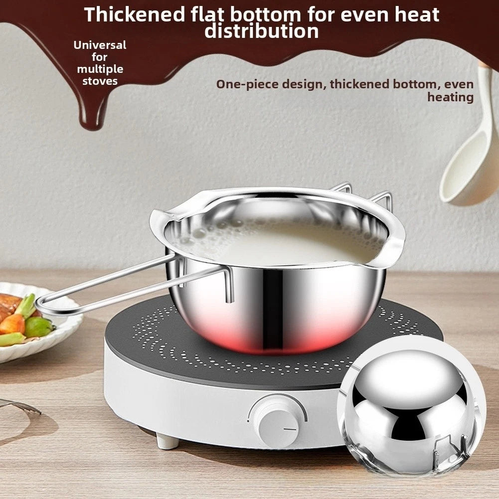 Stainless Steel Chocolate Melting Pot for Multi-Purpose Cooking