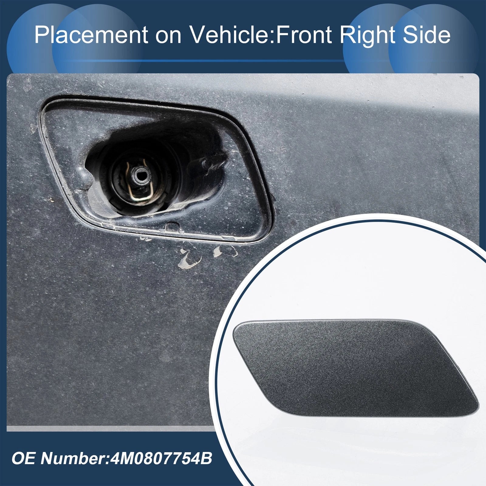 Front Right Washer Nozzle Cover Cap for Audi Q7 (2017–2019)