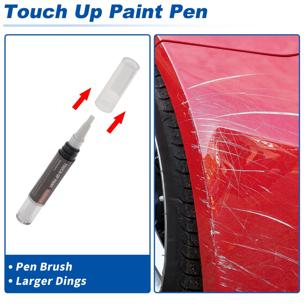 Touch Up Paint Pen Set for Dull Black Seat Steering Console (3+3 ml)