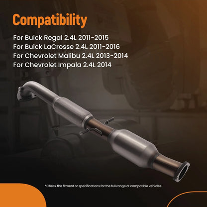 Rear Catalytic Converter for Chevrolet Malibu/Impala 2.4L (2013–2014)