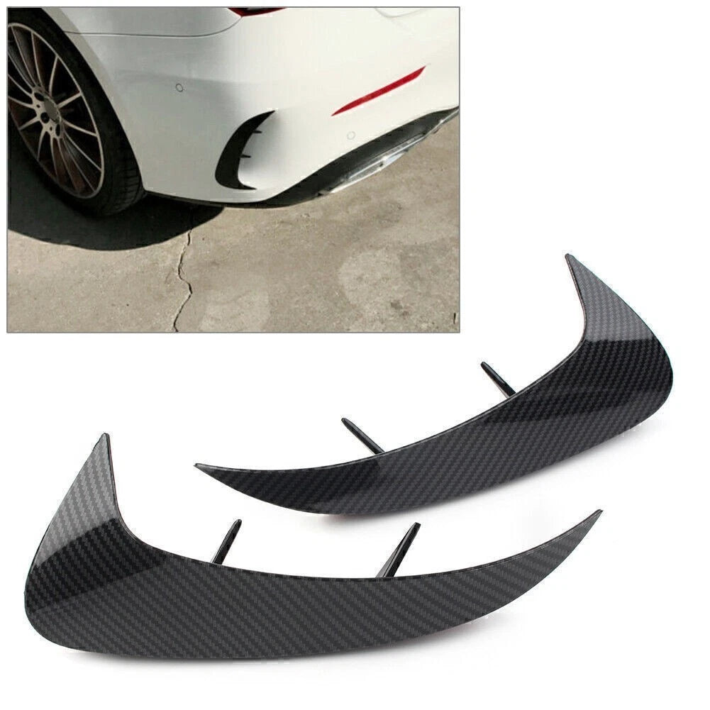 Carbon Look Rear Bumper Fins for Benz A Class V177 A220 (2019–Present)