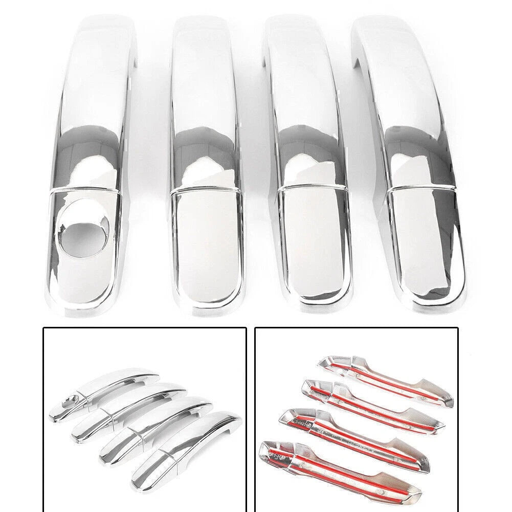 8x Car Chrome Door Handle Catch Cover Trim Bezel For Ford Focus MK2 2005-2011