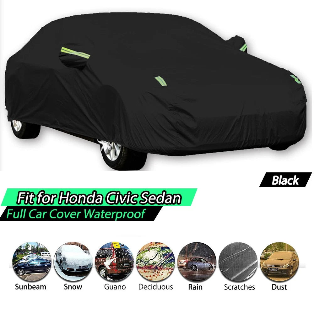 Car Cover for Honda Civic Sedan (2016–2023) - Outdoor UV Protection, Dust Resistant