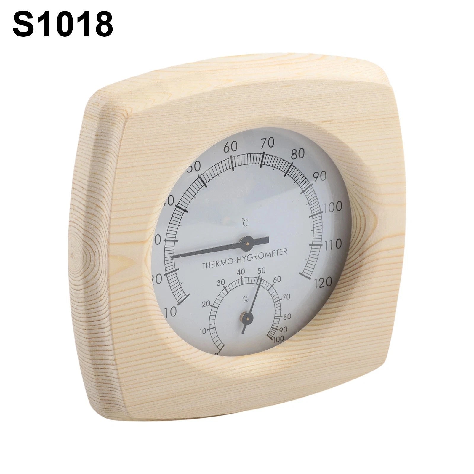 Compact Wooden Sauna Gauge for Accurate Environmental Readings