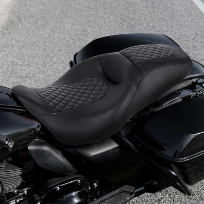 Driver & Passenger Seat for Harley Touring Street Glide FLHX (2009–2023) Black