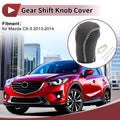 1 Pc Gear Shift Knob Cover for Mazda CX-5 (2013–2014) Black Beige