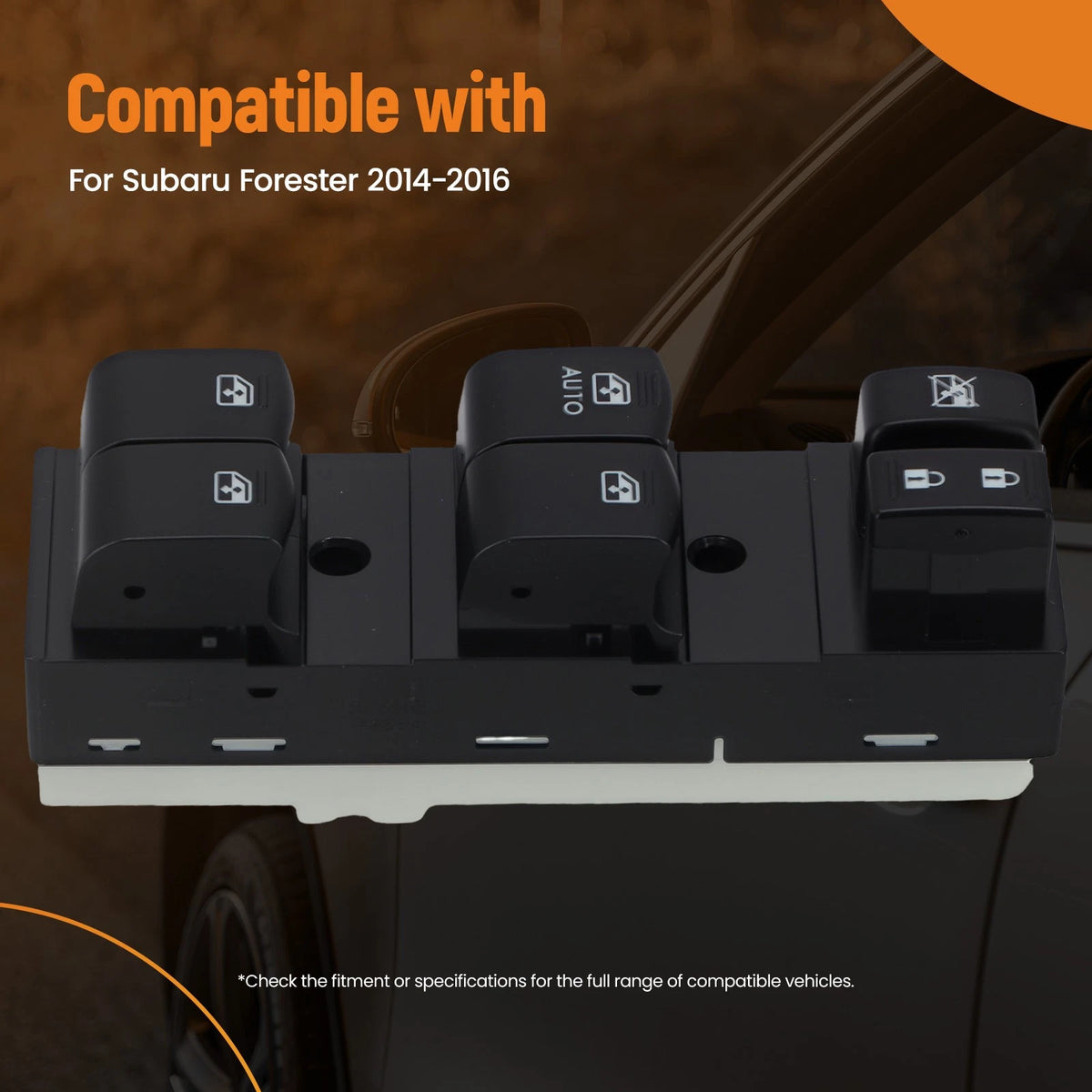 Front Left Window Switch for Subaru Forester (2014–2016) 83071SG040 16+3 Pin Black