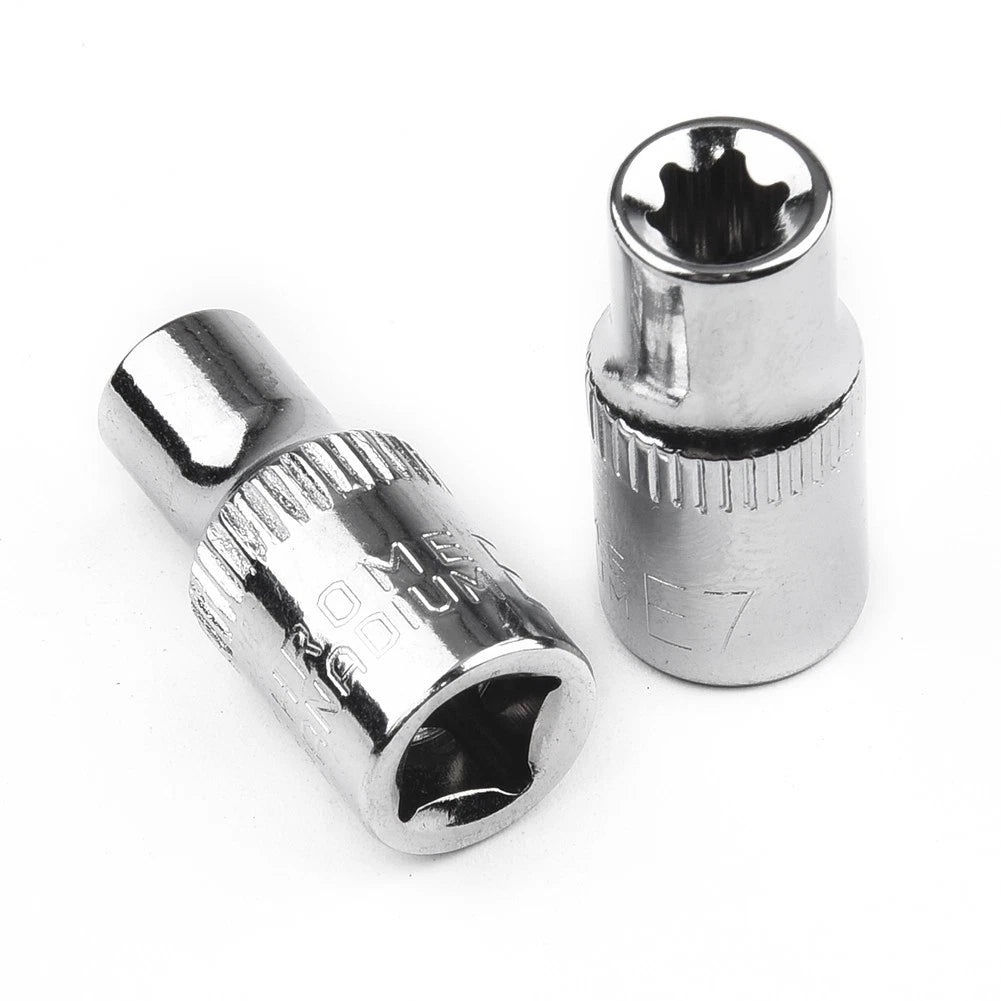 Drive Sockets Set of 5 E4 E5 E6 E7 E8 1/4 Inch Star Hand Tools