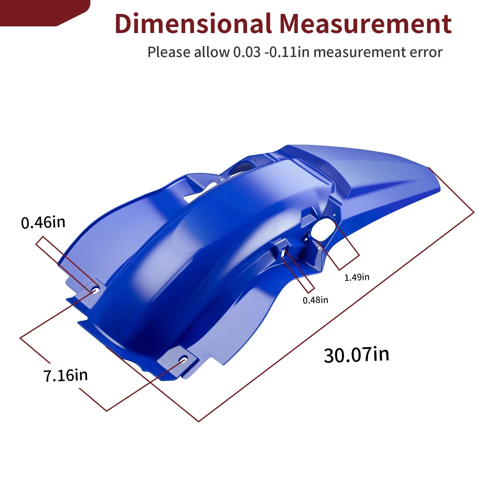 Rear Fender for Yamaha TTR230 TT-R (2005–2024) 1C6-F1611-00-00