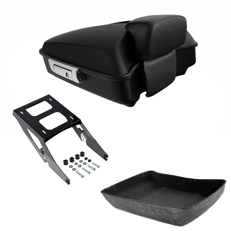 Matte Chopped Trunk Backrest Mount Rack for Harley Sport Glide (2018–2025)