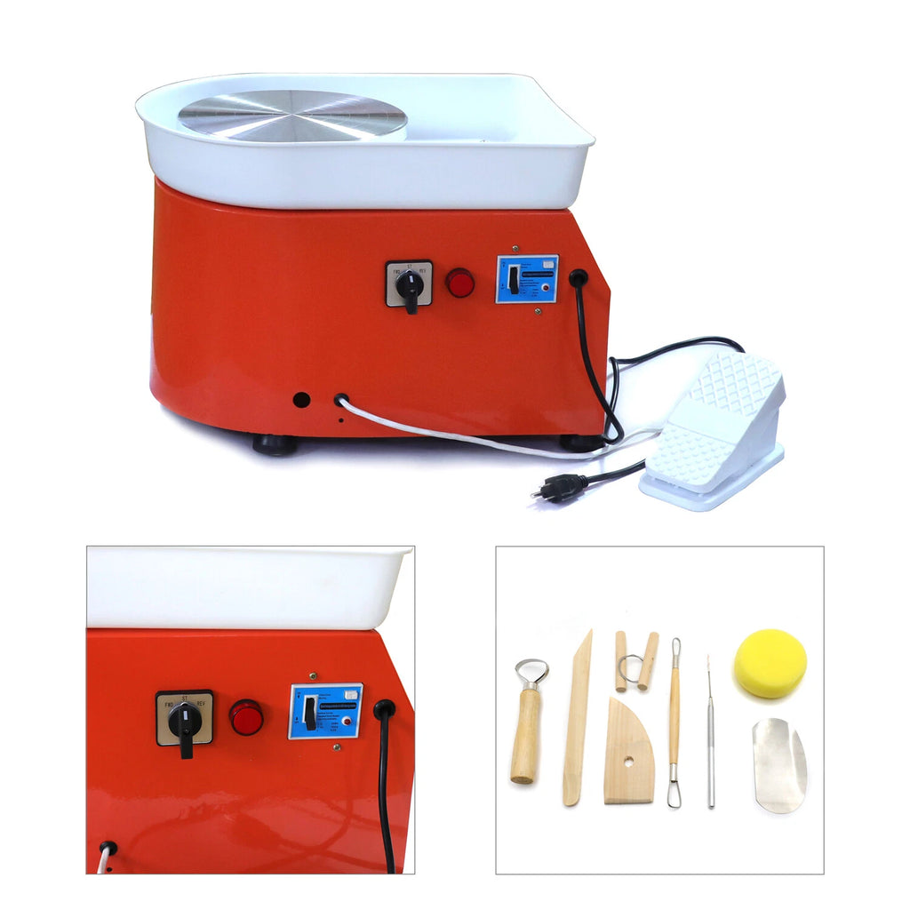 Pottery Wheel Table Top Forming Machine with Removable Foot Pedal
