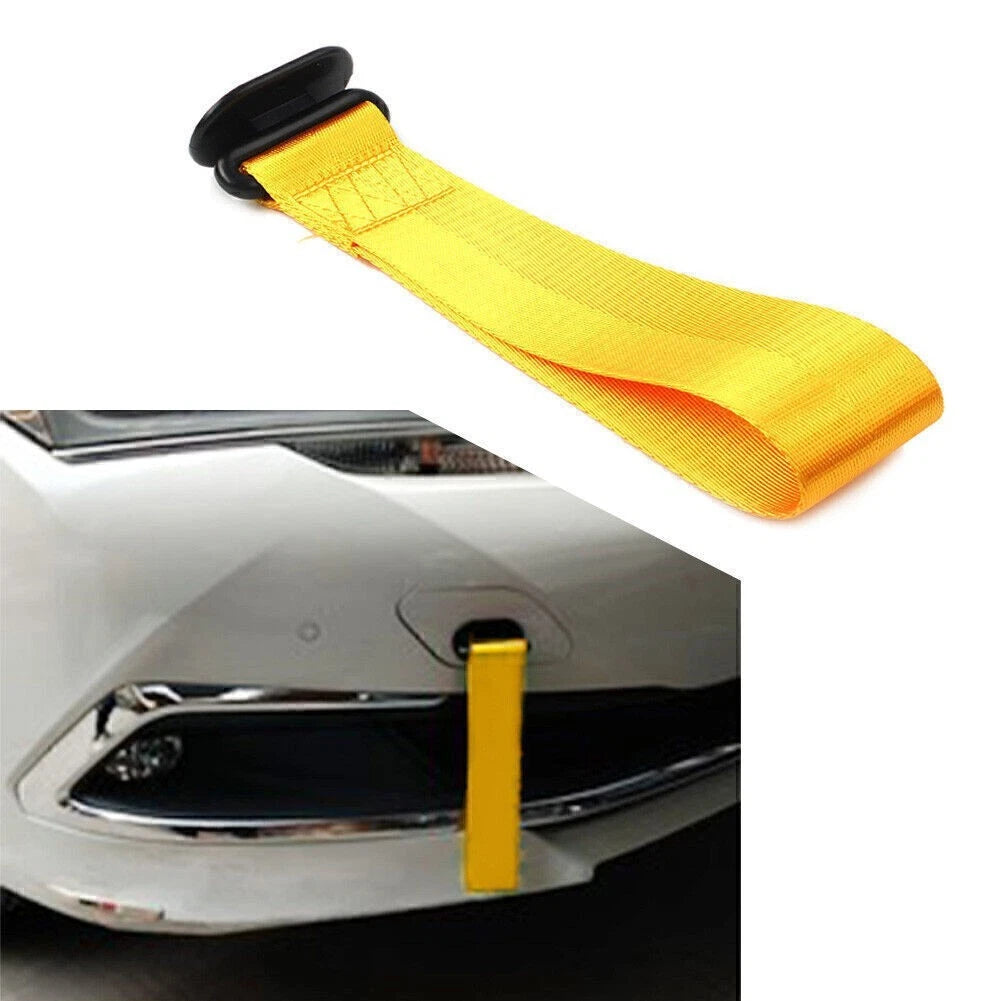 Tow Strap for Universal Cars (Rear/Front Bumper) - Yellow
