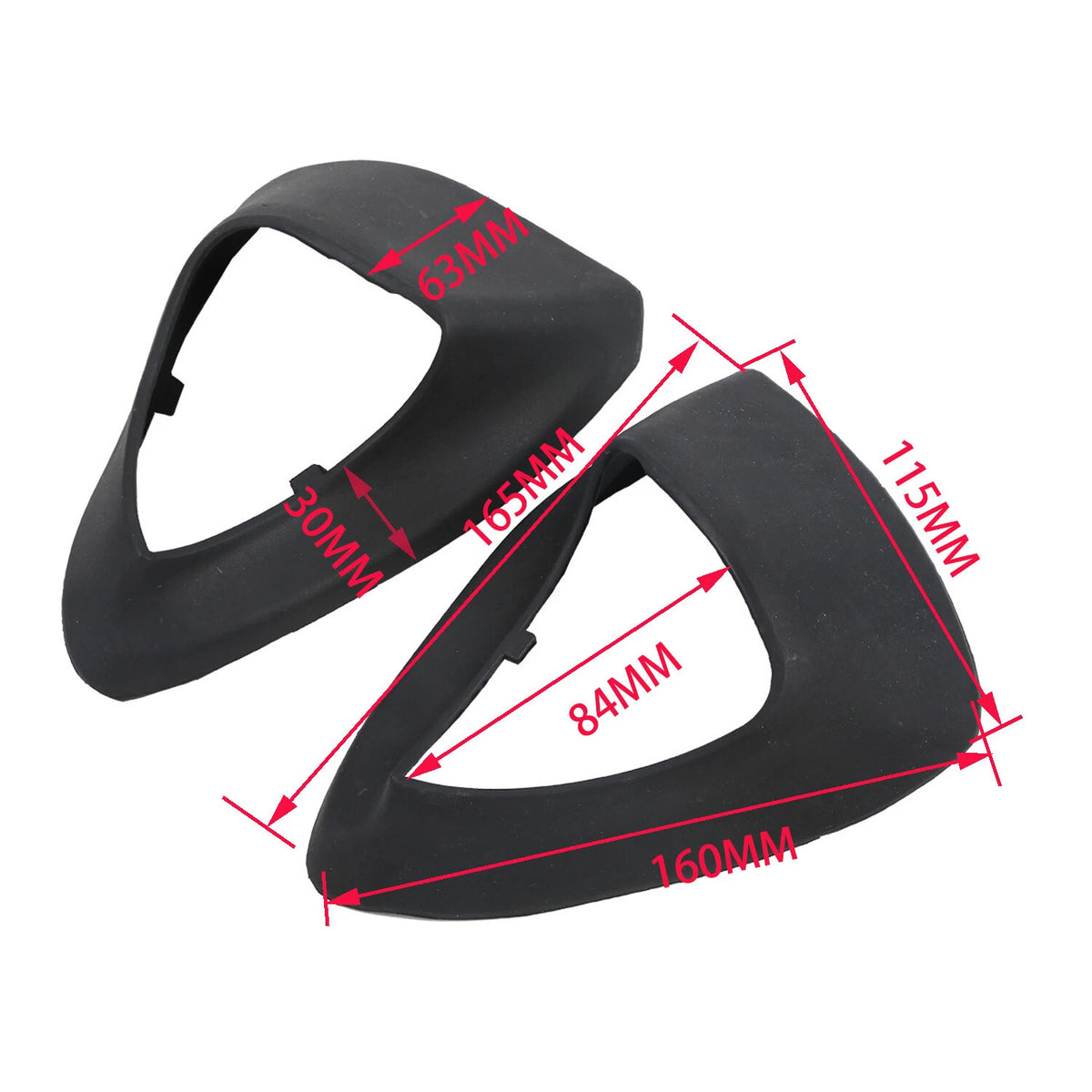 Set of 2 Inner Rearview Mirror Rubber Boots for Honda Goldwing GL1800 (2001–2017)
