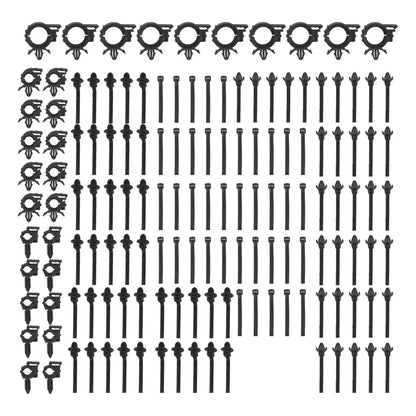 150 Pcs Vehicle Wire Routing Clips Push Mount Fastener for Zip Tie Application