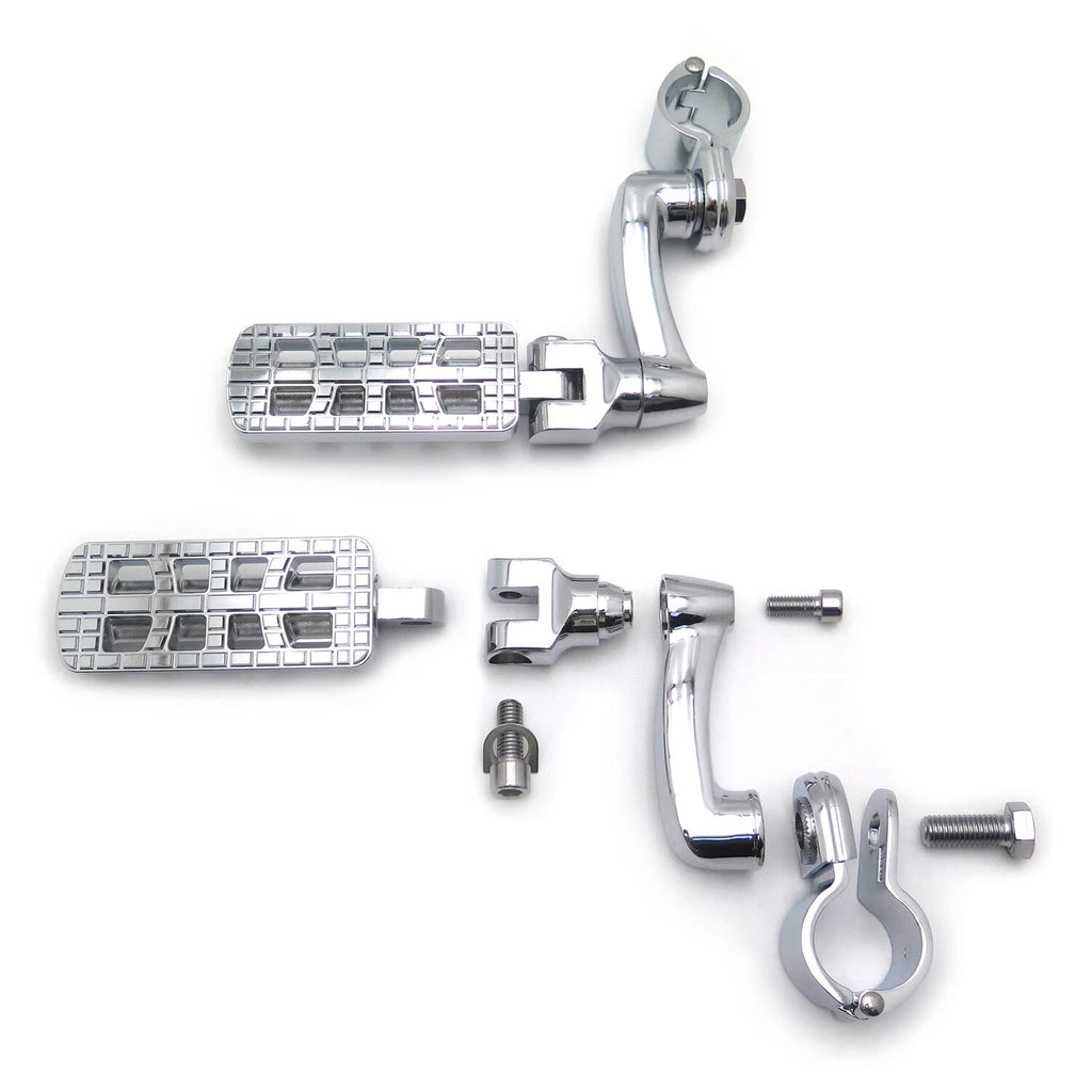 CNC Dominator Foot Peg Rest 32mm Arched Clamp 1.25" for Harley Road Glide (2015–2023)