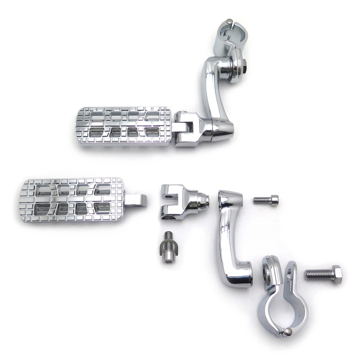 CNC Dominator Foot Peg Rest 32mm Arched Clamp 1.25" for Harley Road Glide (2015–2023)