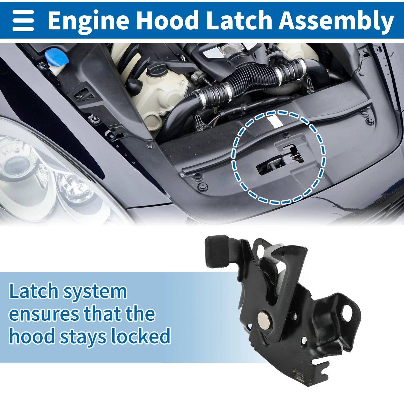 Hood Latch Assembly Replacement for Honda Fit 2003-2006