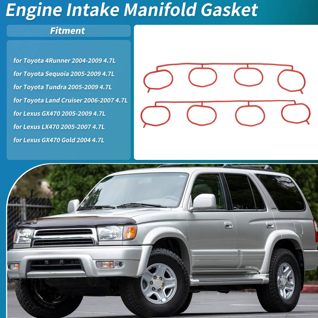 Lower Engine Intake Manifold Gasket Replacement for Toyota 4Runner (2004–2009)