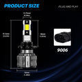 2X HB4 9006 LED Headlight Bulbs for
