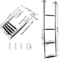 4 Steps Stainless Telescoping Boat Ladder for Pontoon (Marine)