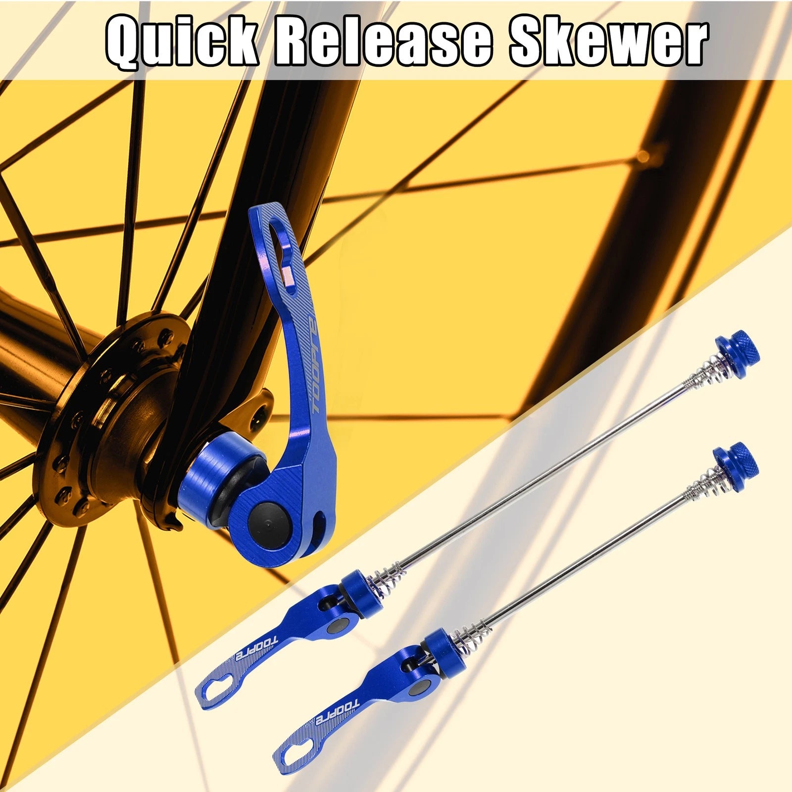 Quick Release Axles Front Rear Pair for MTB Bicycle Wheel Hub (2010–2018)