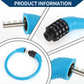 Bicycle Lock Ring Anti-Theft 4-Digit Resettable Mini Lock Blue