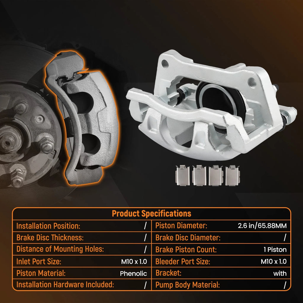 Front Left Brake Caliper w/ Bracket for Dodge Nitro Jeep Liberty Wrangler (2007–2012)