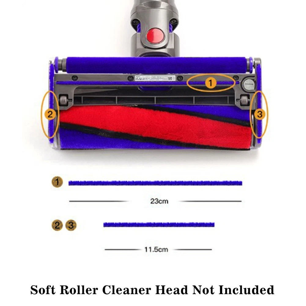 Vacuum Cleaner Plush Strips Soft Roller Head Release Tool Replacement