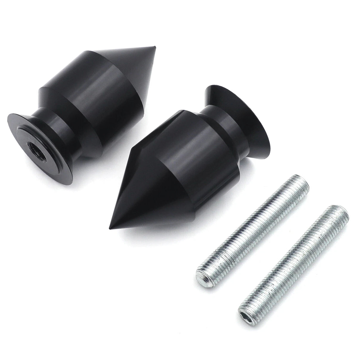 Black Spike Swingarm Spool 10mm for Kawasaki ER-6N (2009–2010) / Ninja 250R (2008–2011)