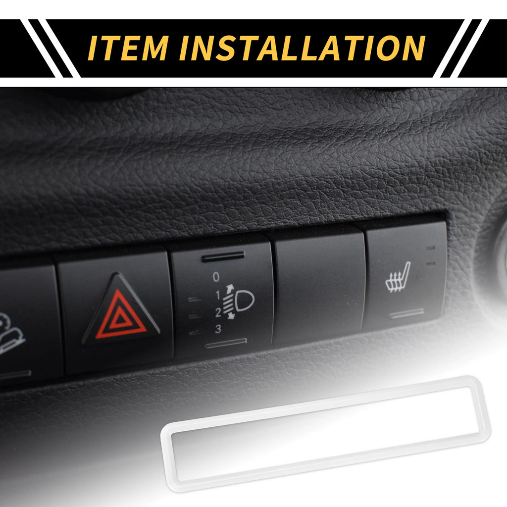 Emergency Light Switch Panel Trim for Jeep Wrangler JK (2011–2017) White