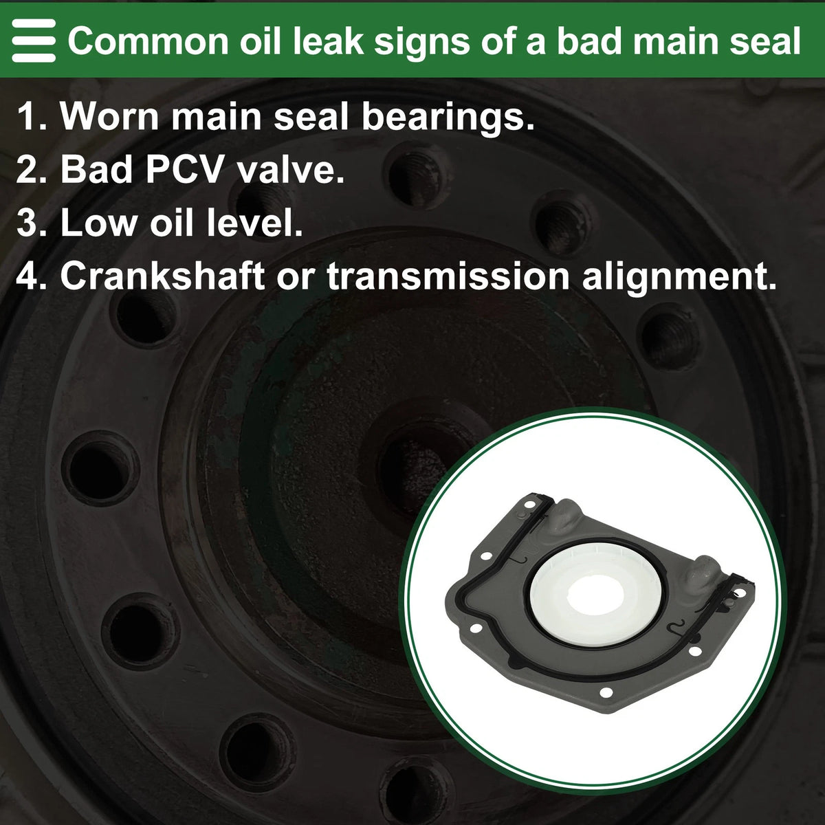 Rear Crankshaft Oil Seal with Flange for Ford Fiesta (2014–2019)