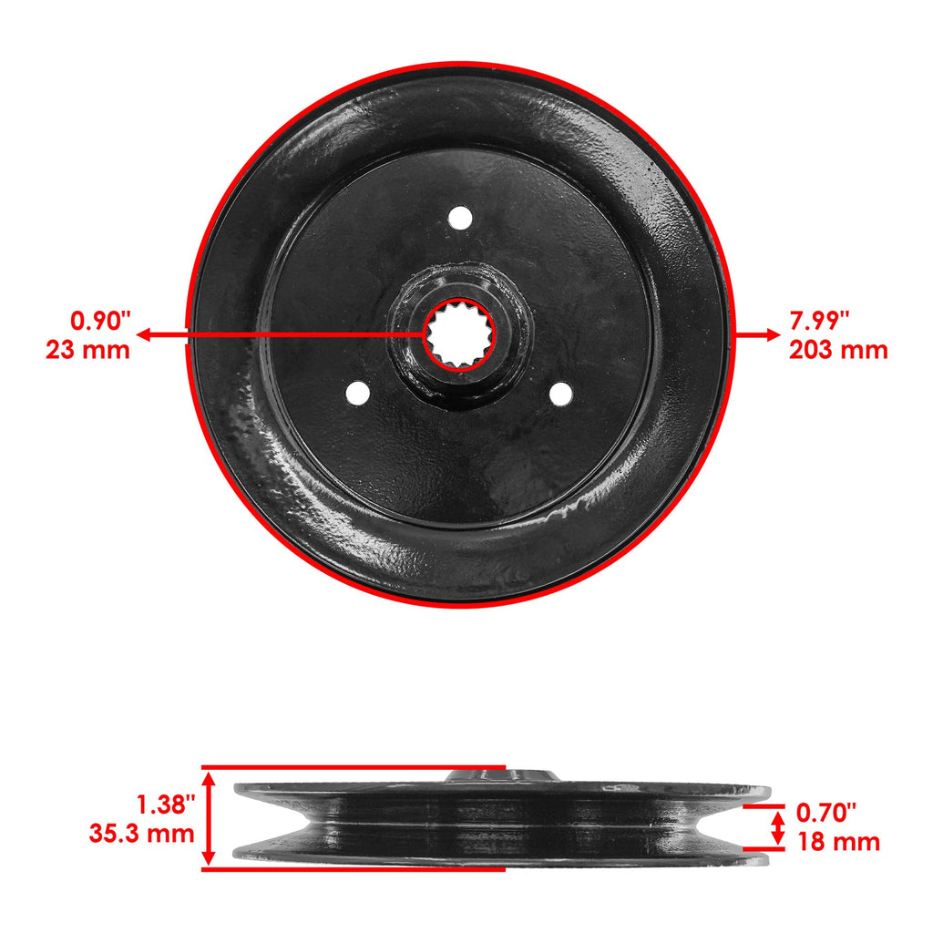 60 Deck Spindle Pulley Replacement for Exmark Lazer Z LZAS20 LZE730 (2008–2010)