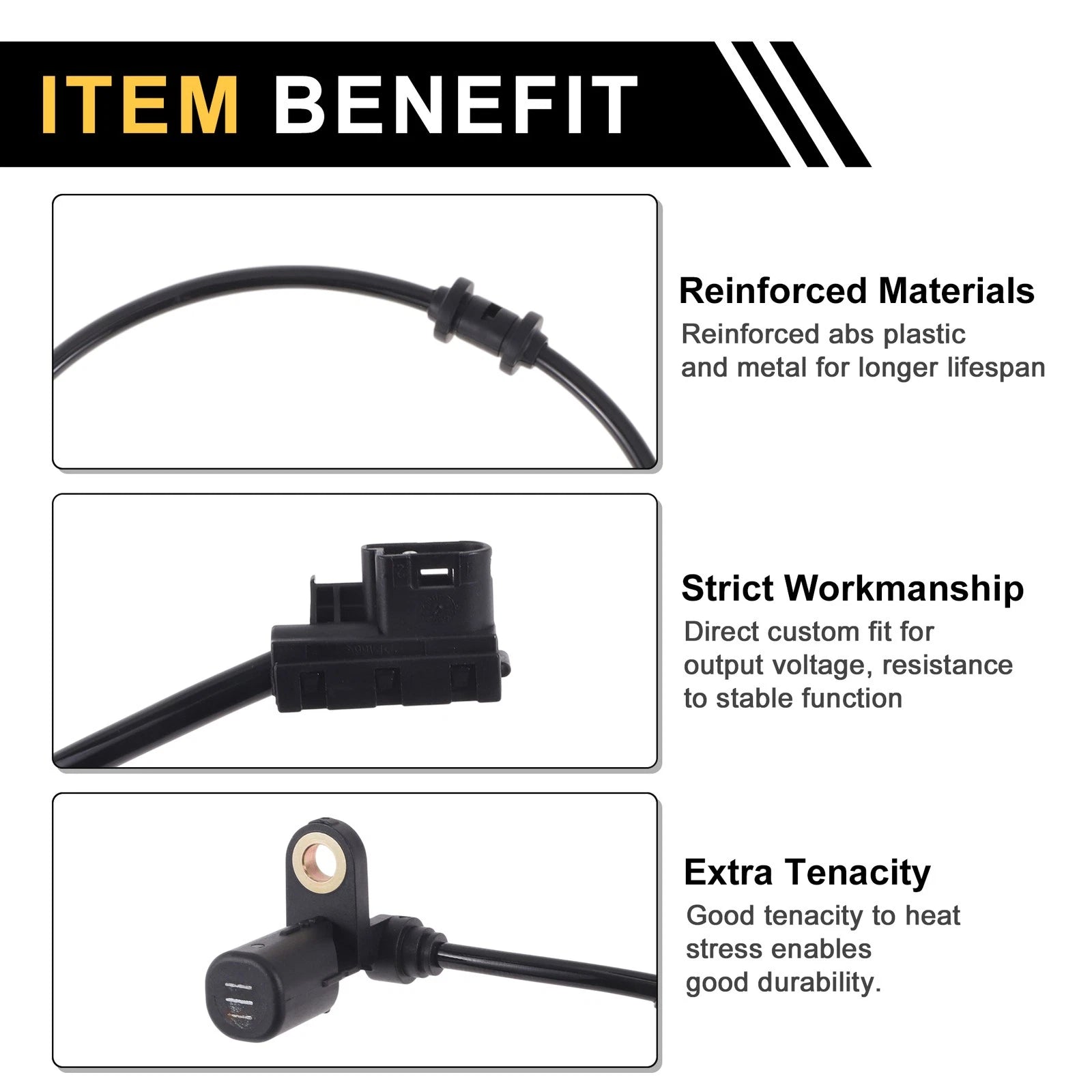 ABS Wheel Speed Sensor Replacement Rear Left for Mercedes-Benz W202 (1996–2000)