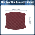 3D Car Door Handle Scratch Protector for (90x100mm, Wine Red)