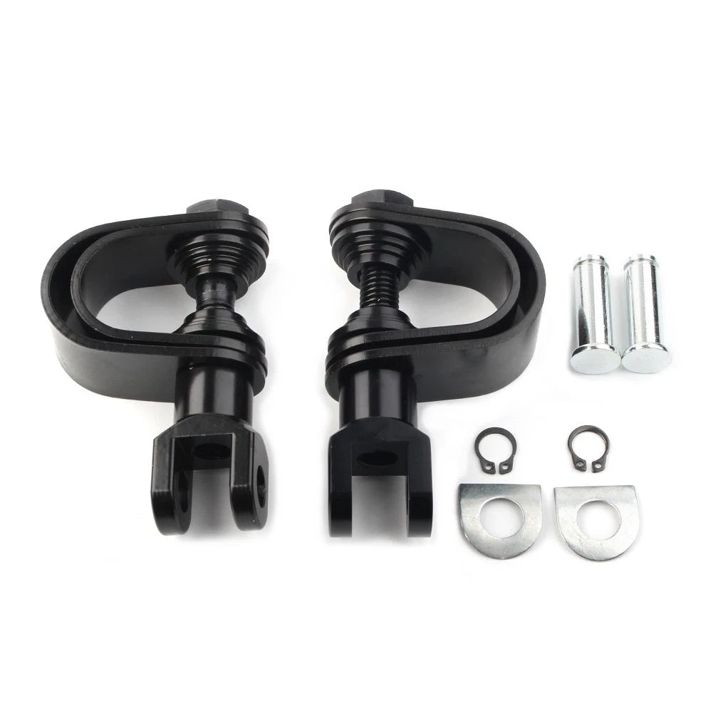 25mm & 32mm Motor Black Highway Engine Crash Bar Mount Foot Peg Clamp Kit