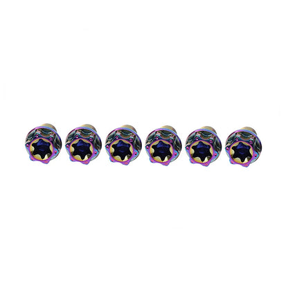 6pcs M8x40mm Titanium Torx Head Flange Bolts for Motorcycle Bike