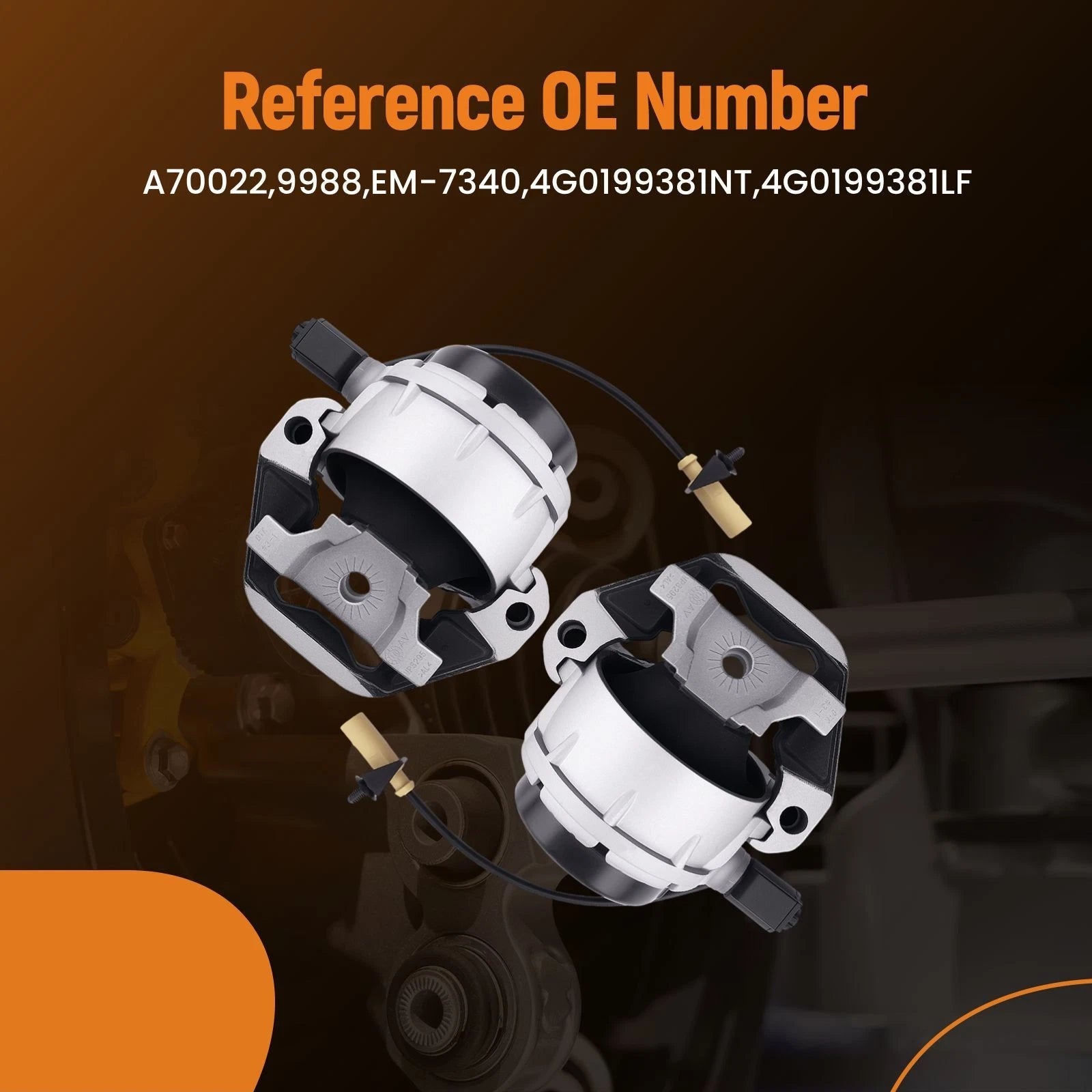 2Pcs Engine Mount Set for Audi A6 Quattro 3.0L V6 (2012–2018)