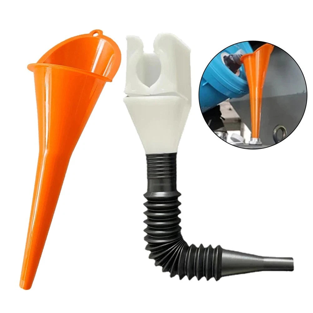Multi Purpose Flexible Draining Tool Snap Funnel for Easy Oil Draining