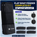 2-Pack Flat Boat Fender Kit for Docking (24" x 6-7/8" x 2-1/2")